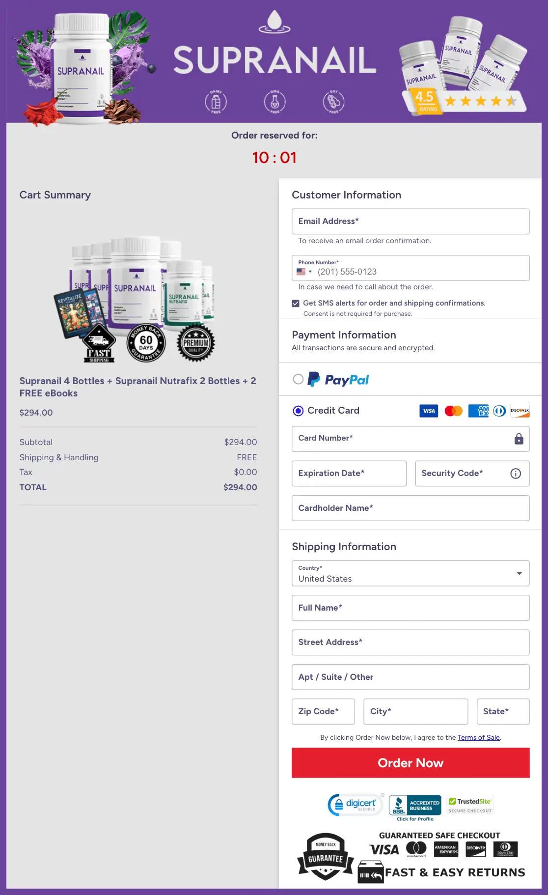 SupraNail Official Website Secure Order Page